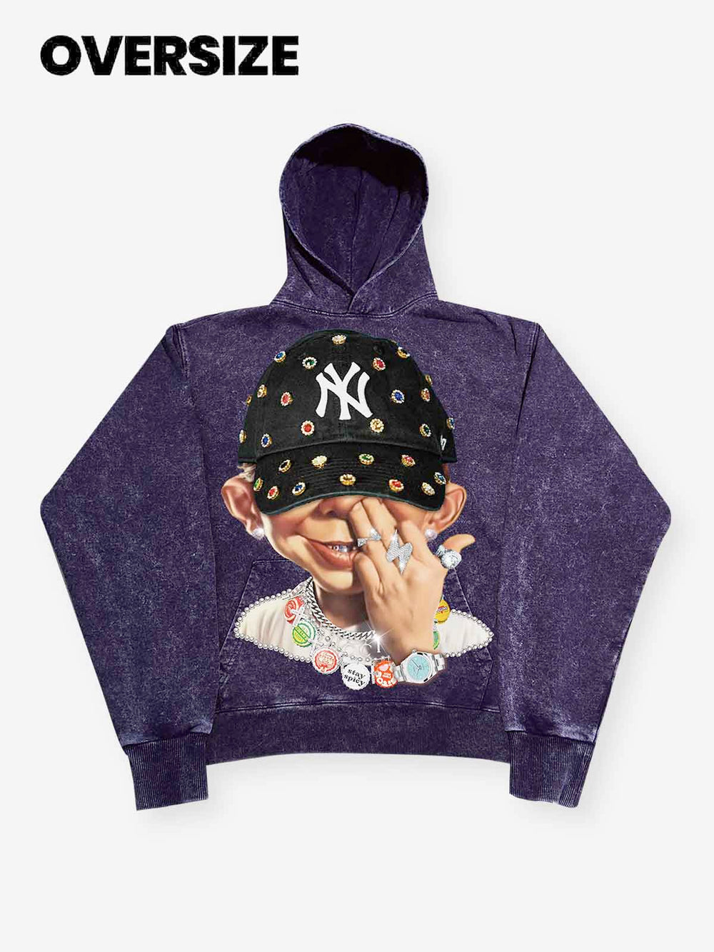 Modern Hip Hop Çocuk Unisex Kapüşonlu Sweatshirt