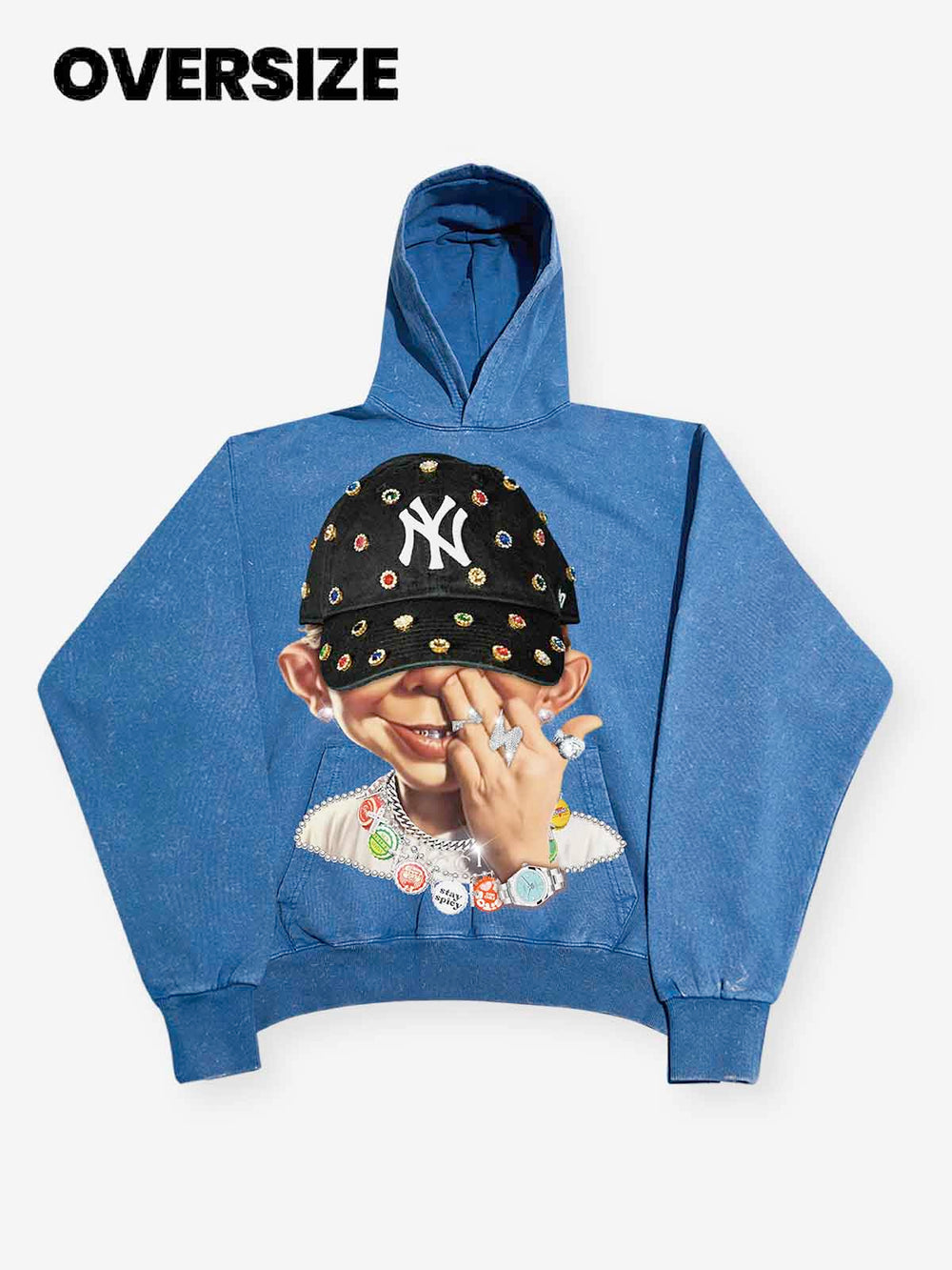 Modern Hip Hop Çocuk Unisex Kapüşonlu Sweatshirt