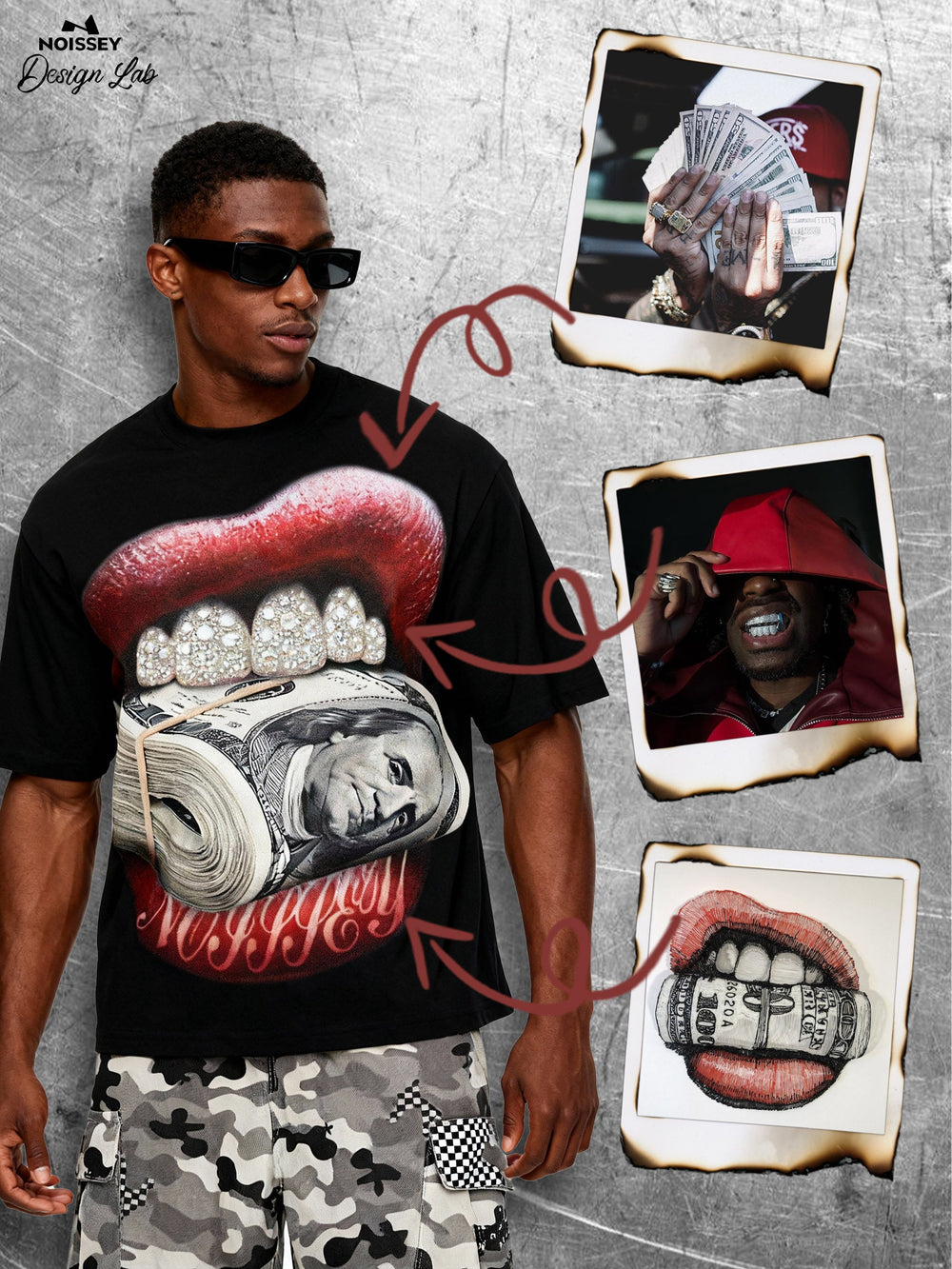 Money Bite Grillz Unisex Tişört