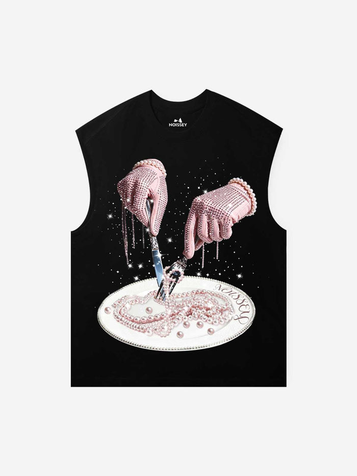 Pembe İnci Eldiven Siyah Unisex Atlet