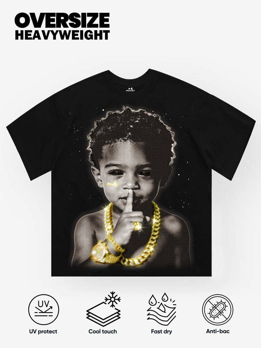 Silence is Golden Siyah Unisex Tişört