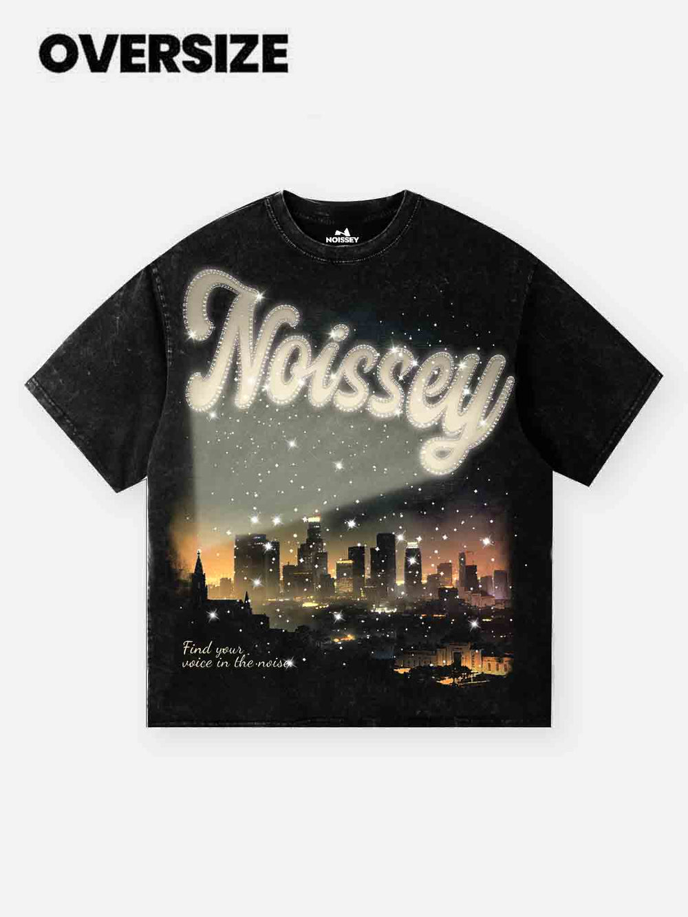 City Lights Siyah Unisex Tişört