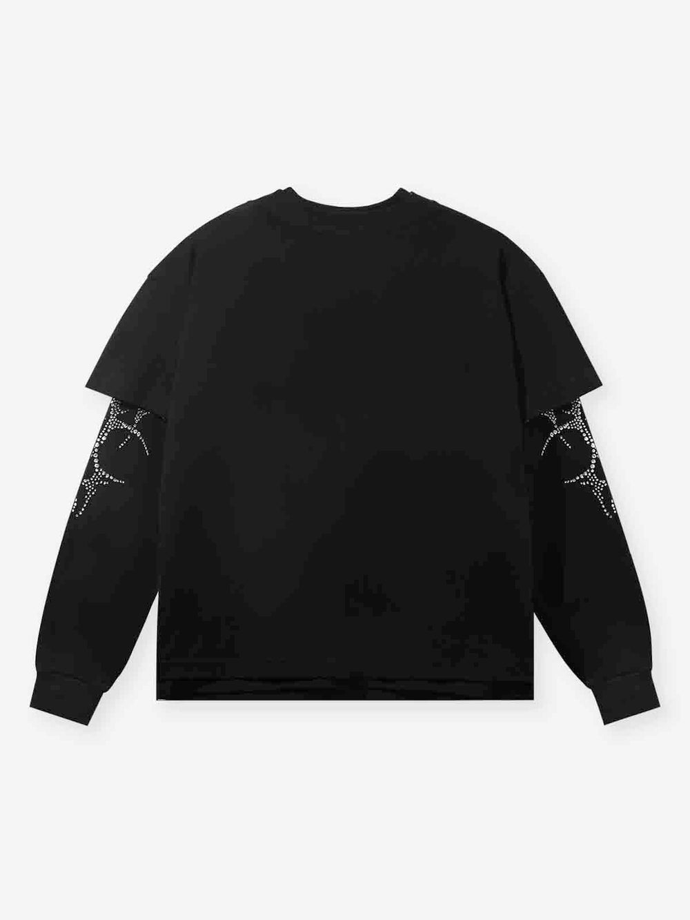 Çift Kollu Pırlanta Haç Unisex Uzun Kollu Tişört