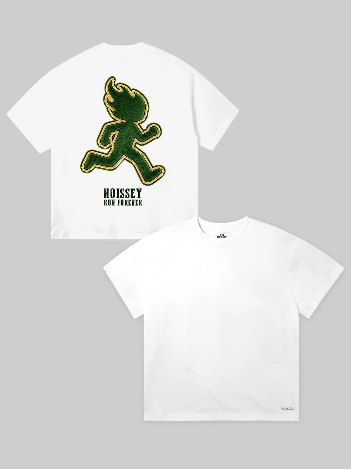 Run Forever Dokulu Beyaz Unisex Tişört
