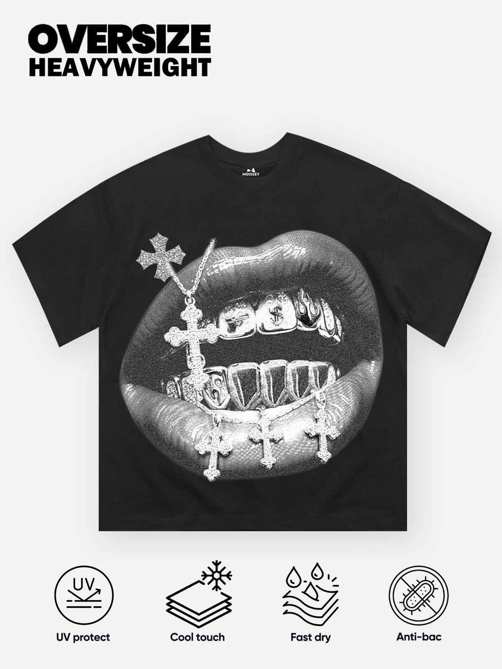 Vintage Haç Grillz Unisex Tişört