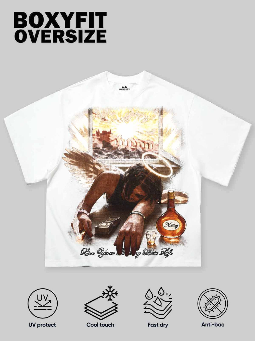 Live Your Best Life Beyaz Unisex Tişört