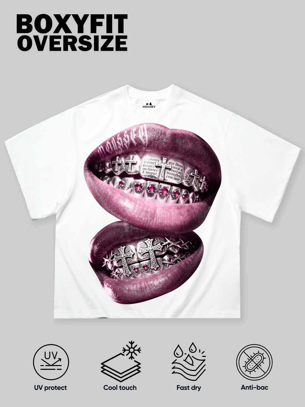 Metal Haç Grillz Unisex Tişört