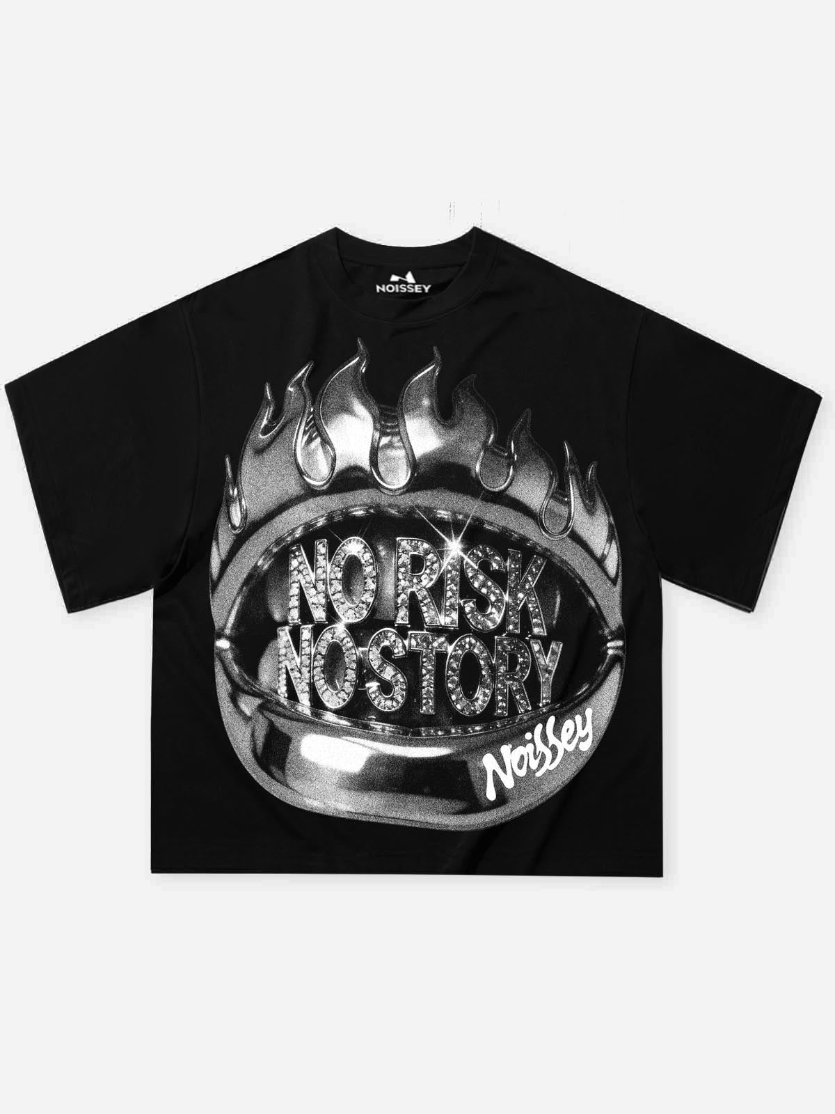 Metal Flame Siyah Unisex Tişört
