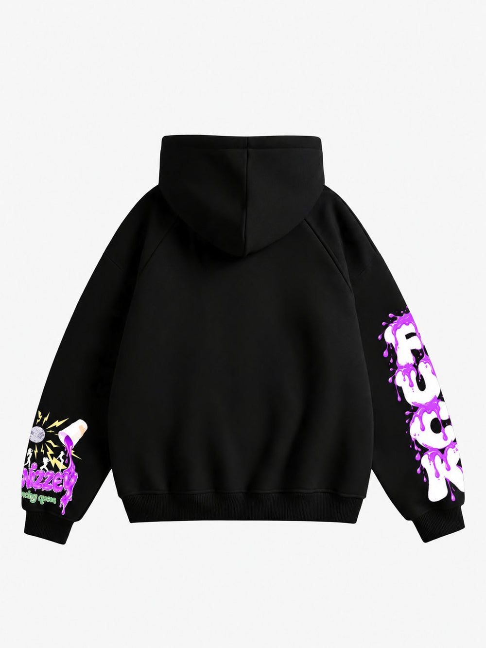 Dancing Queen Siyah Unisex Fermuarlı Sweatshirt