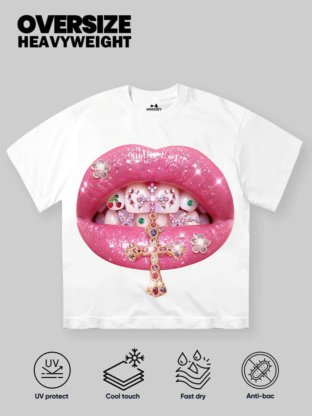Taşlı Grillz Unisex Tişört