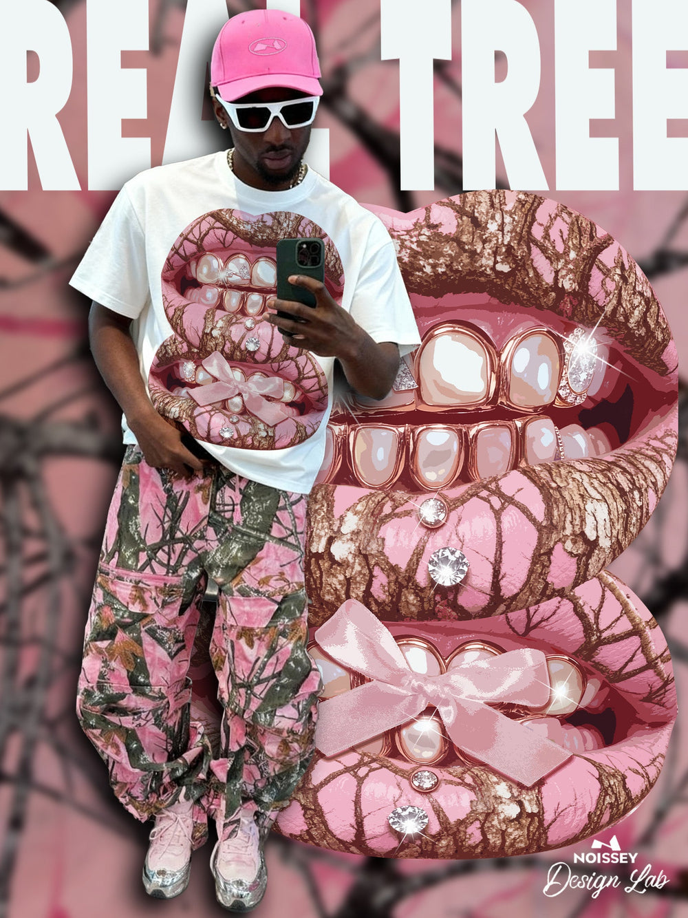 Pembe İnci Grillz Unisex Tişört