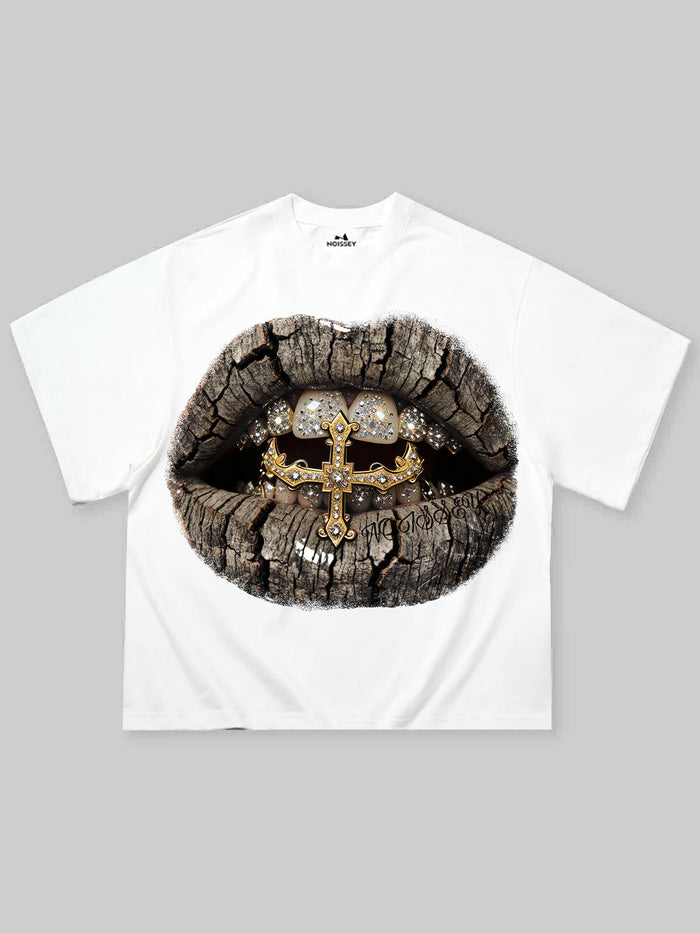 Ahşap Altın Grillz Unisex Tişört