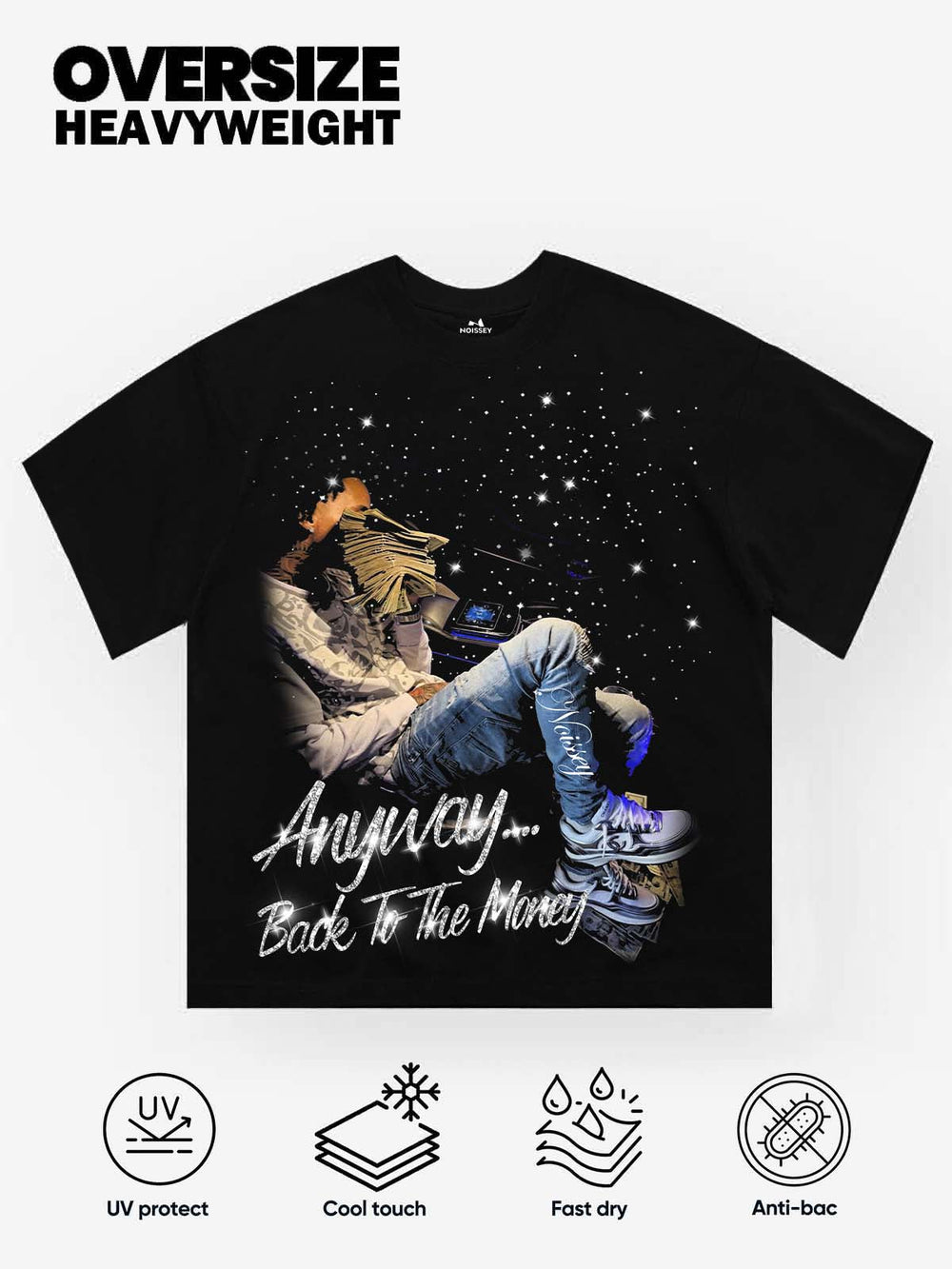 Starry Reverie Siyah Unisex Tişört