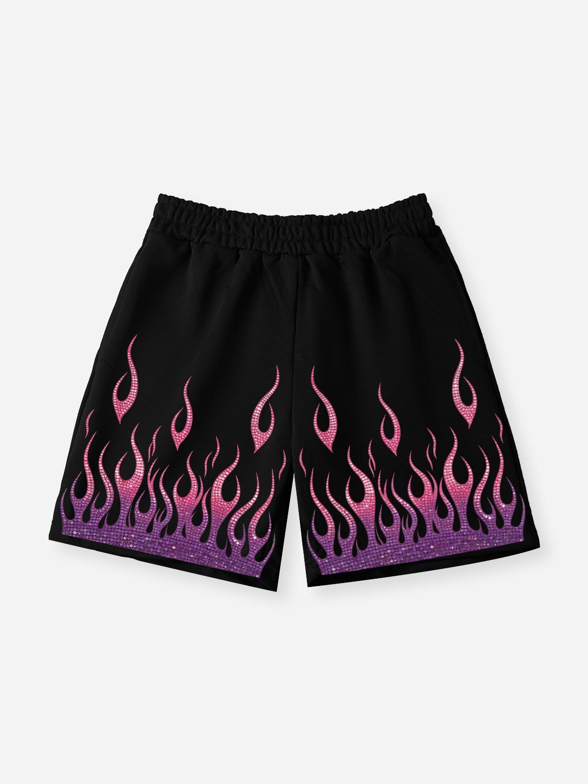 Neon Embers Siyah Unisex Şort