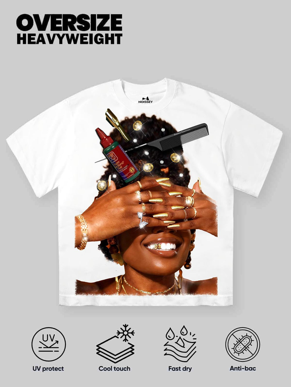 Hustle & Heritage Beyaz Unisex Tişört