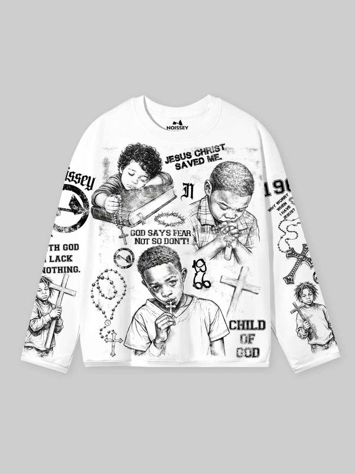 Child of God Beyaz Unisex Uzun Kollu Tişört