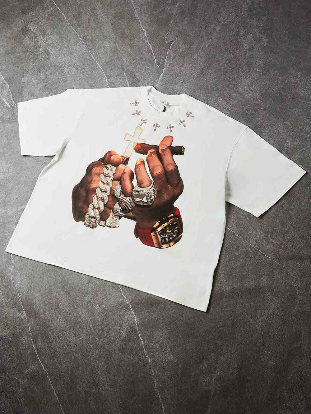 Cuban Link Cigar Beyaz Unisex Tişört
