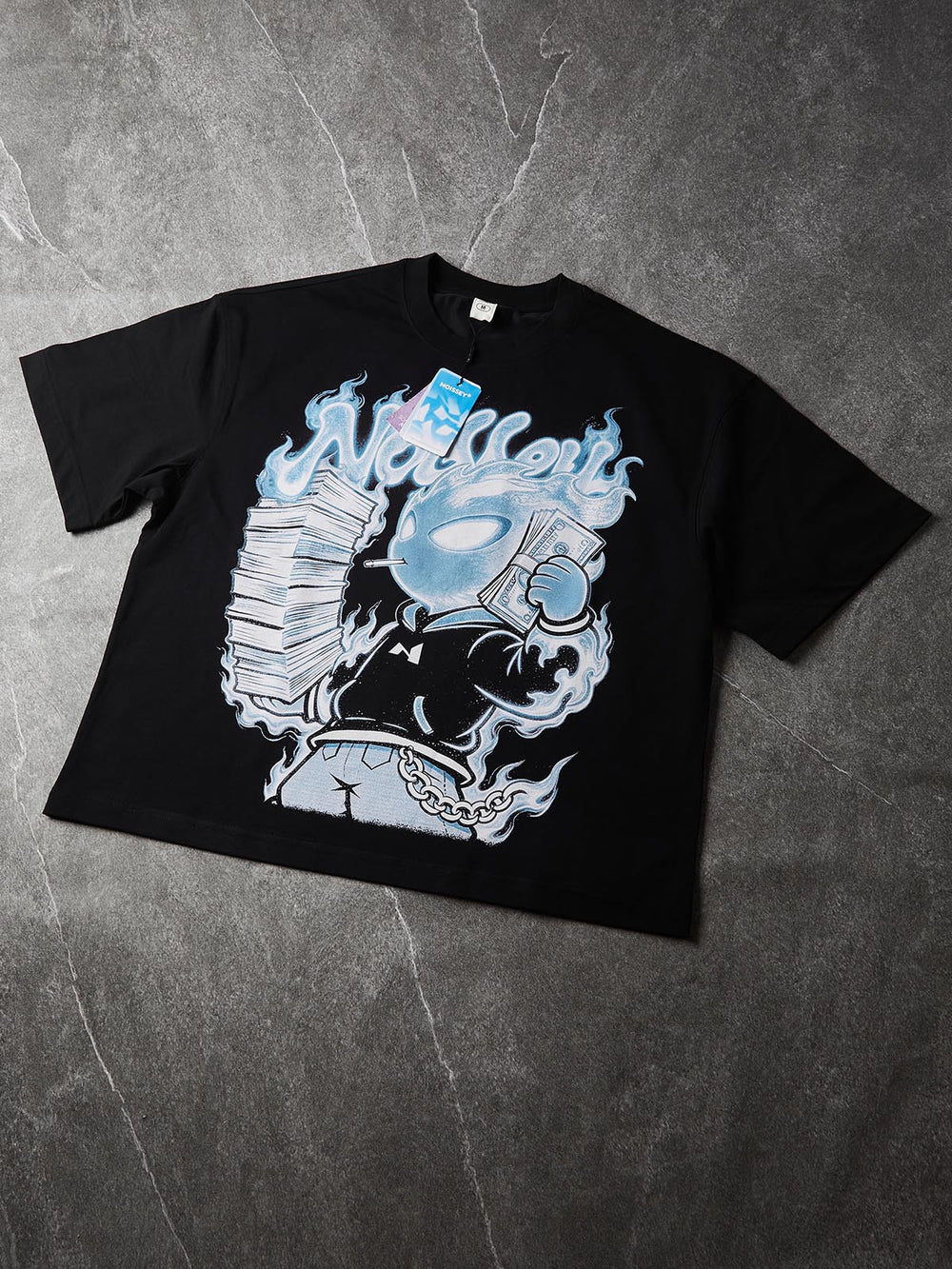 Money Flame Boy Siyah Unisex Tişört