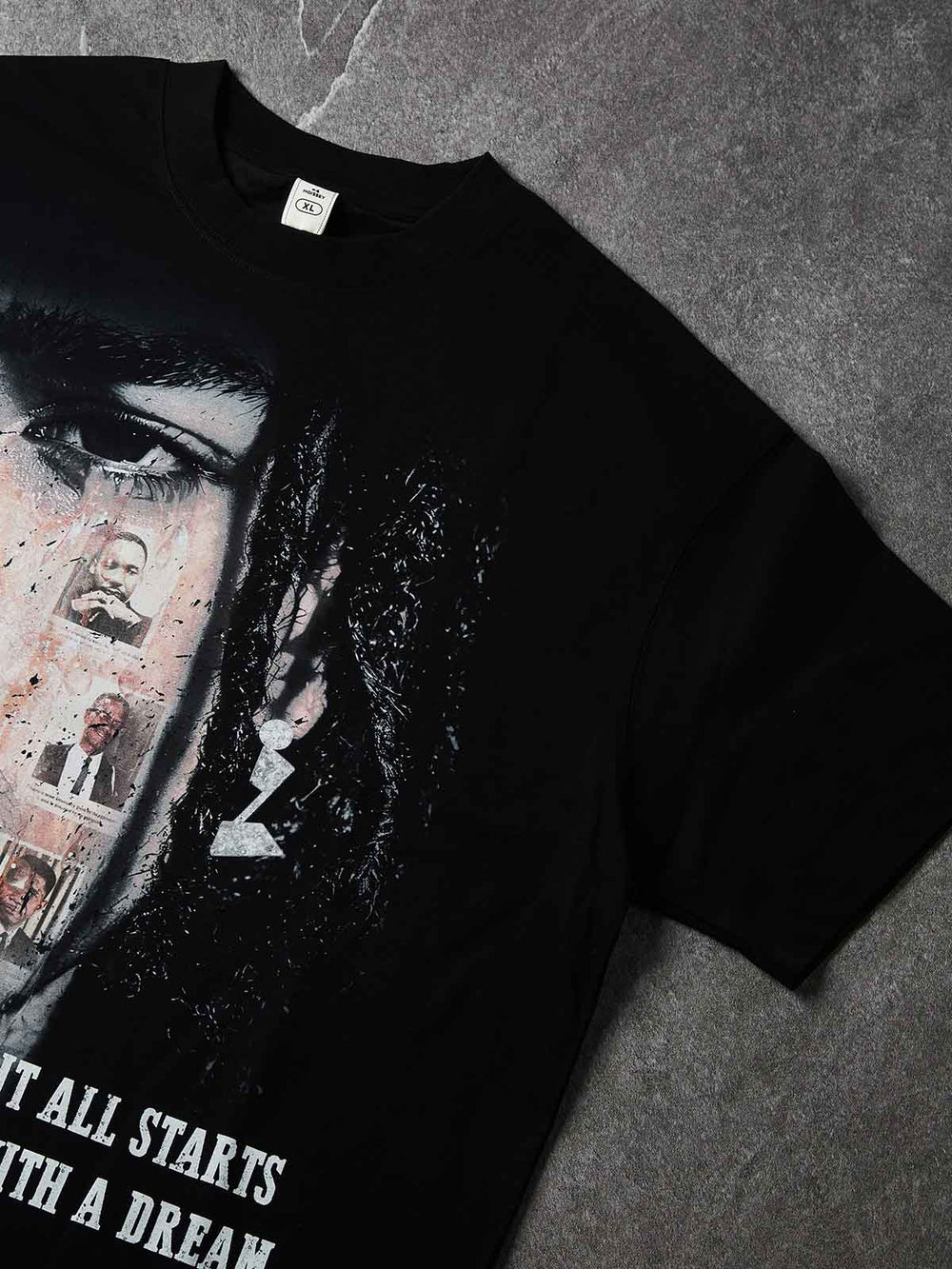 It All Starts With A Dream Siyah Unisex Tişört