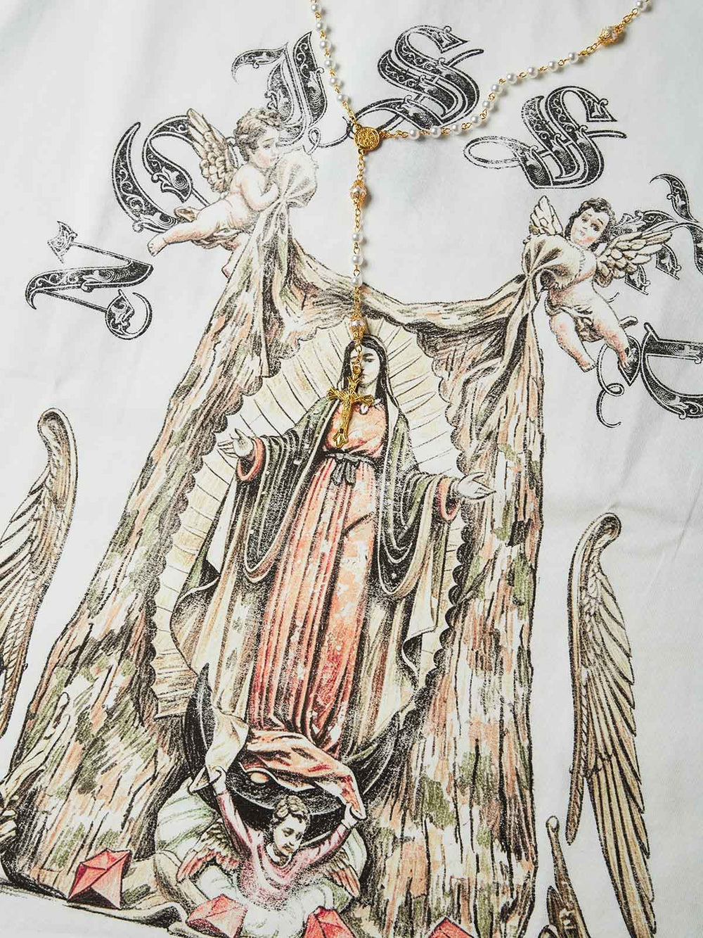 Virgin Mary & Cherubs Beyaz Unisex Tişört