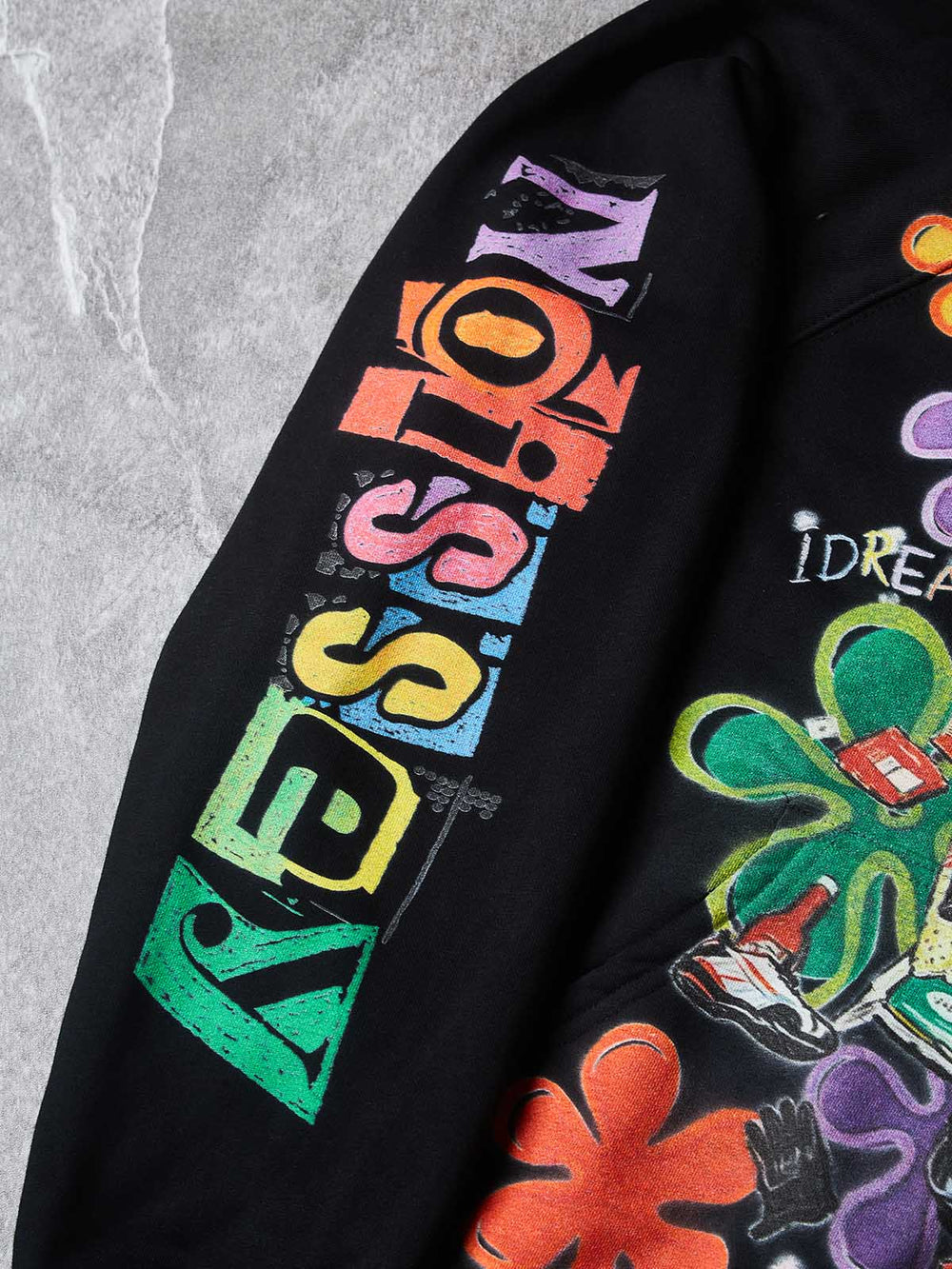Çiçekli Hayalperest Unisex Fermuarlı Sweatshirt