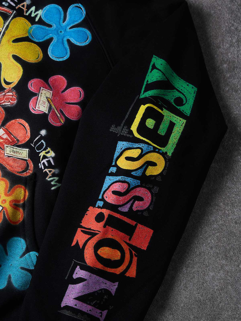 Çiçekli Hayalperest Unisex Fermuarlı Sweatshirt