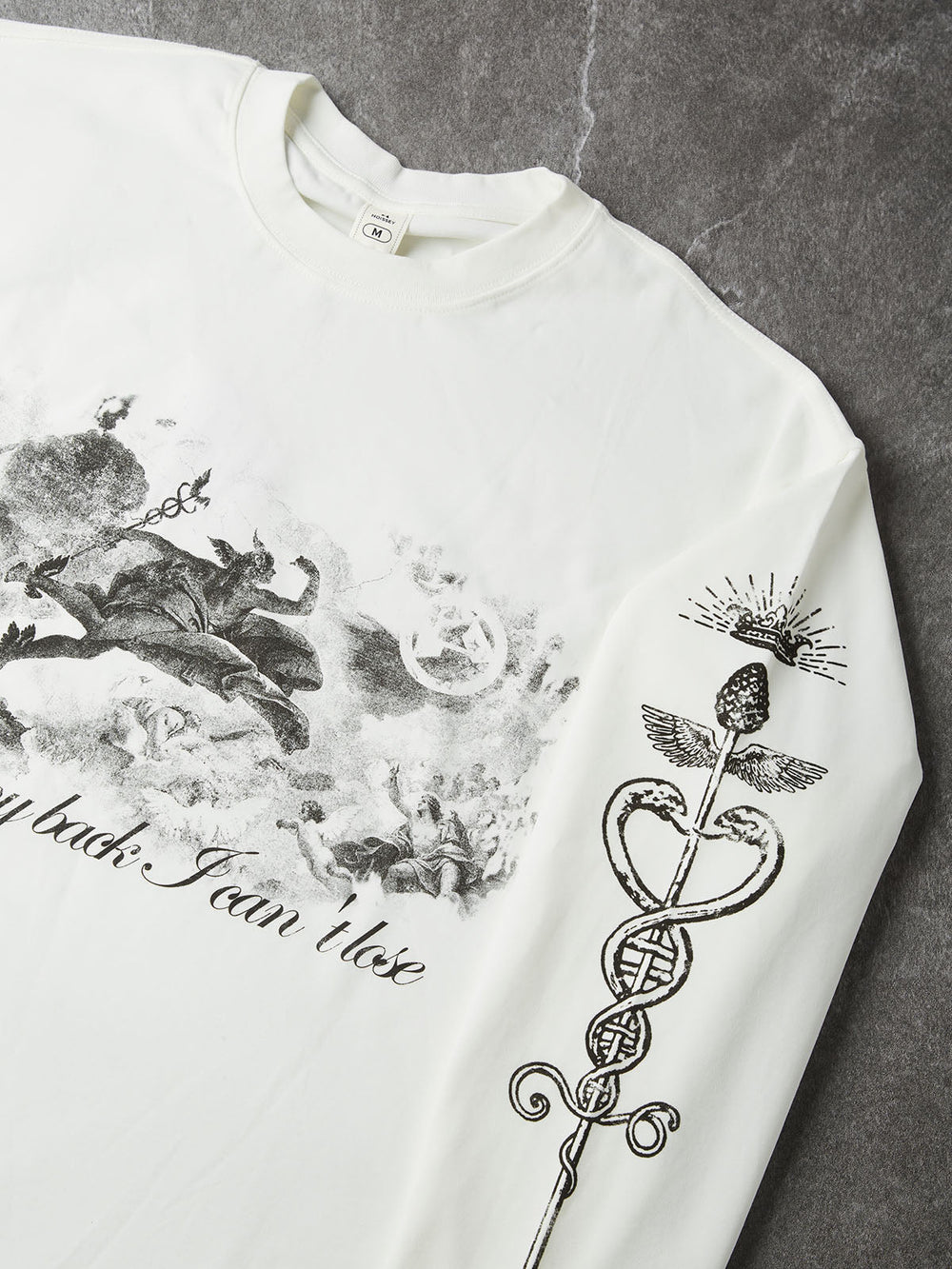 Divine Herald Beyaz Unisex Uzun Kollu Tişört