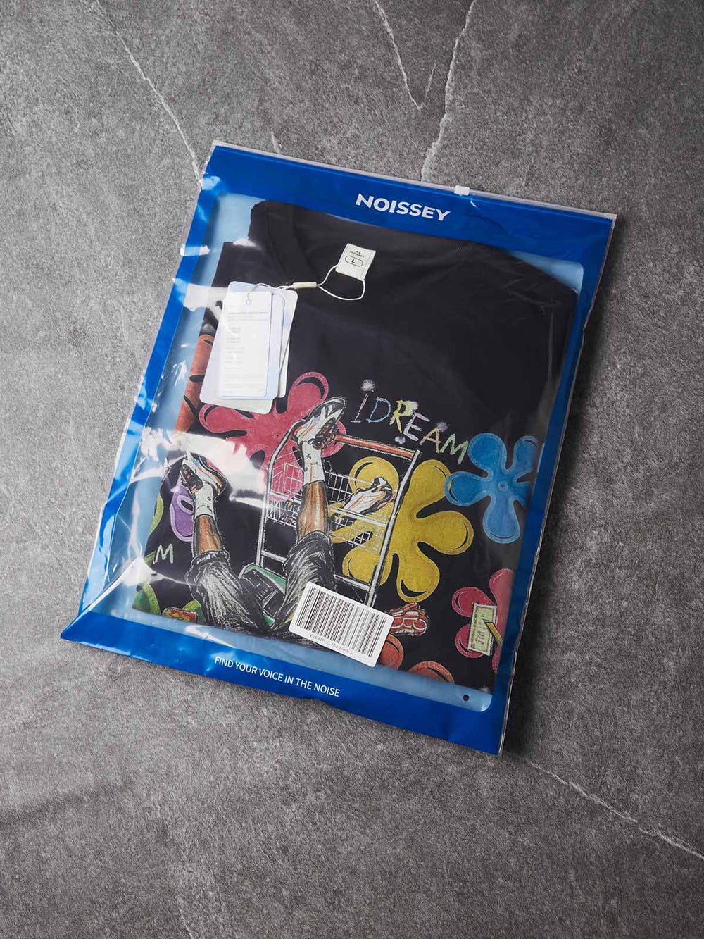 IDREAM Çiçekli Portre Siyah Unisex Uzun Kollu Tişört