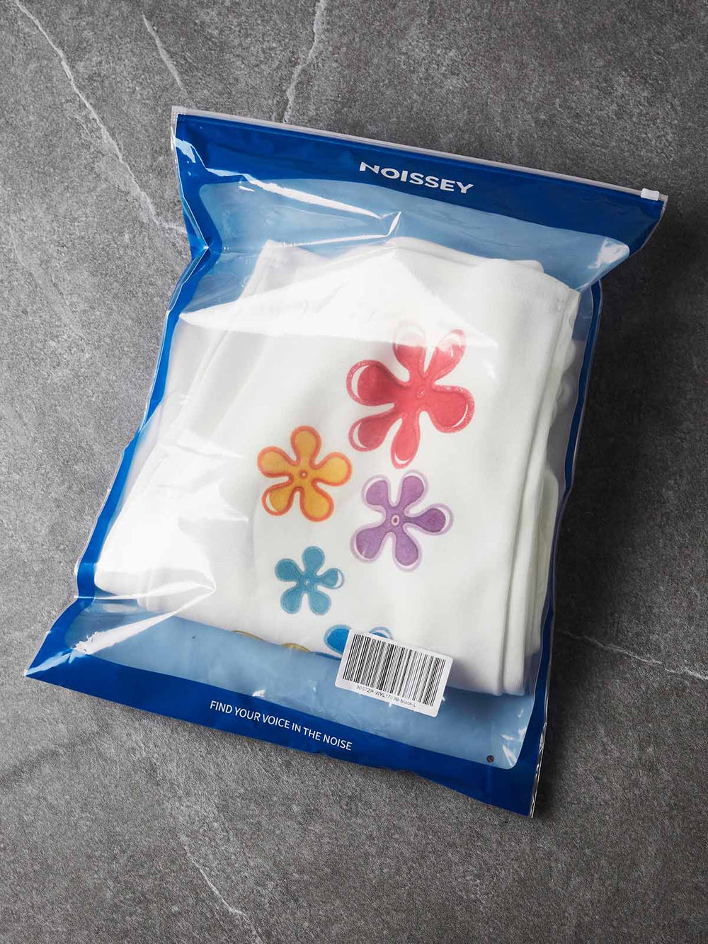 Renkli Çiçekli Grafiti Beyaz Unisex Eşofman Altı