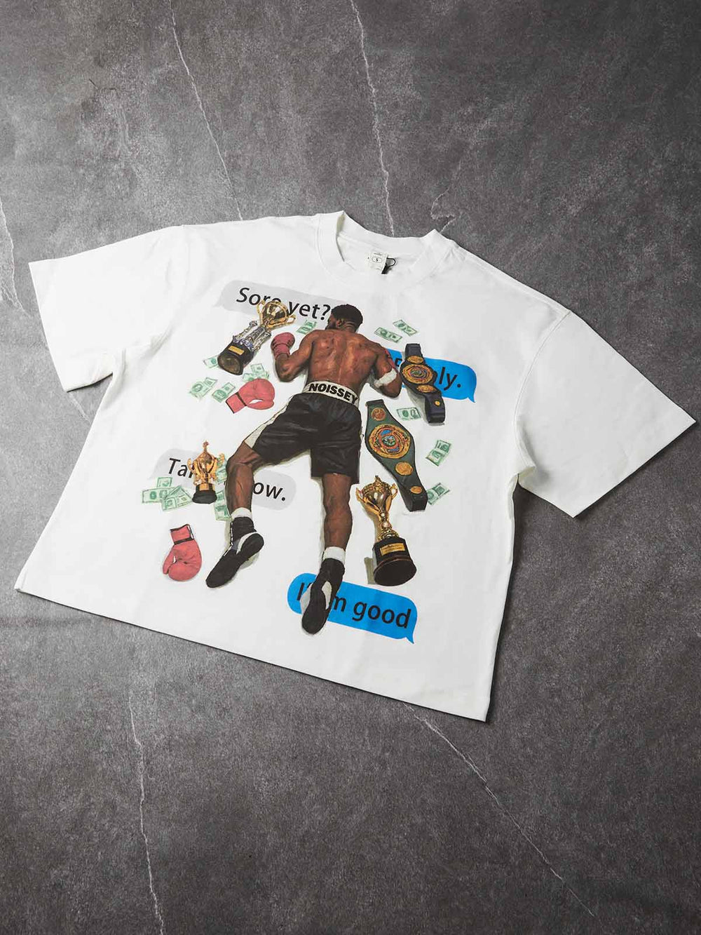 Boks Şampiyonu Beyaz Unisex Tişört
