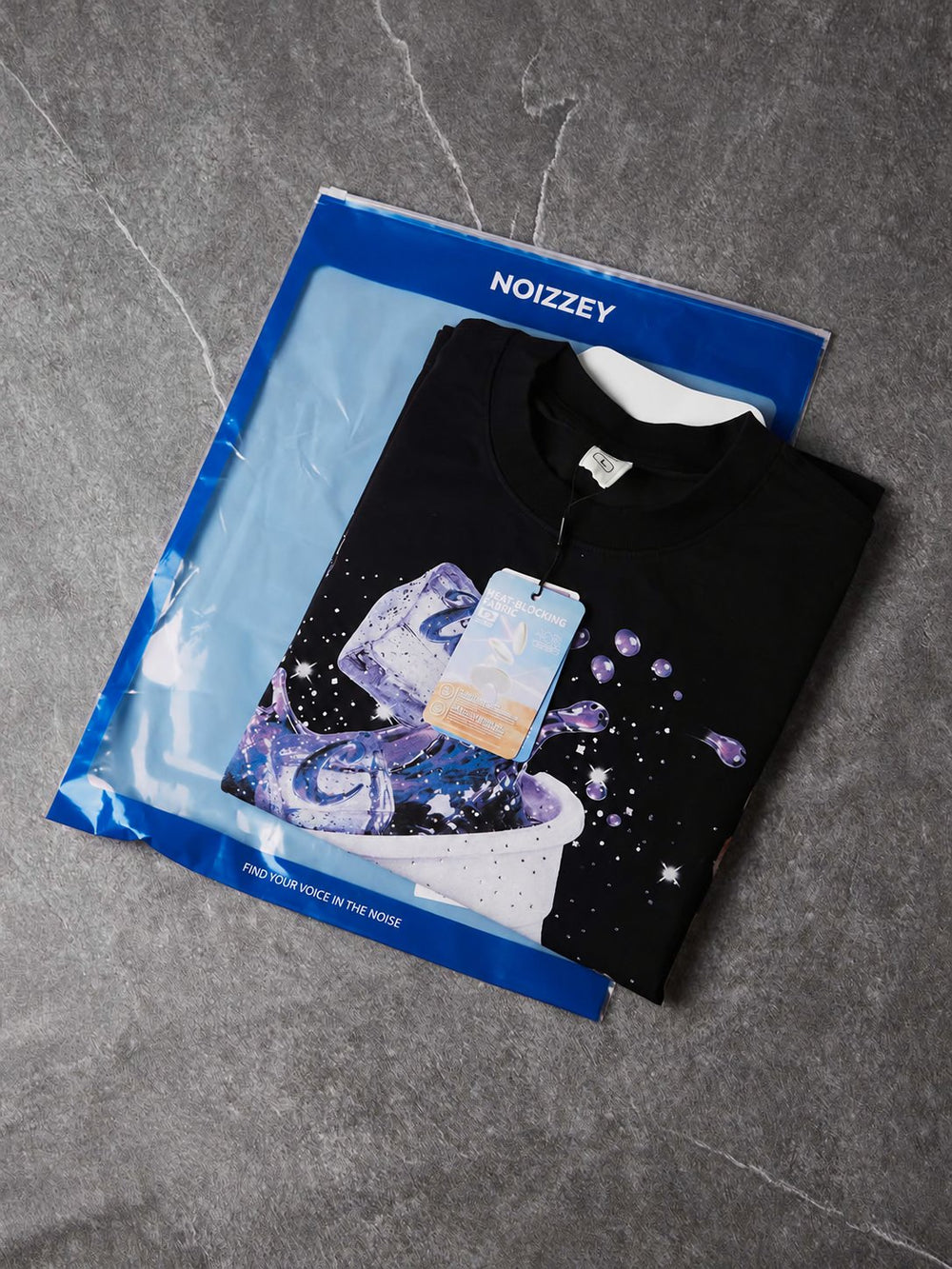Mor Leopar Siyah Unisex Tişört