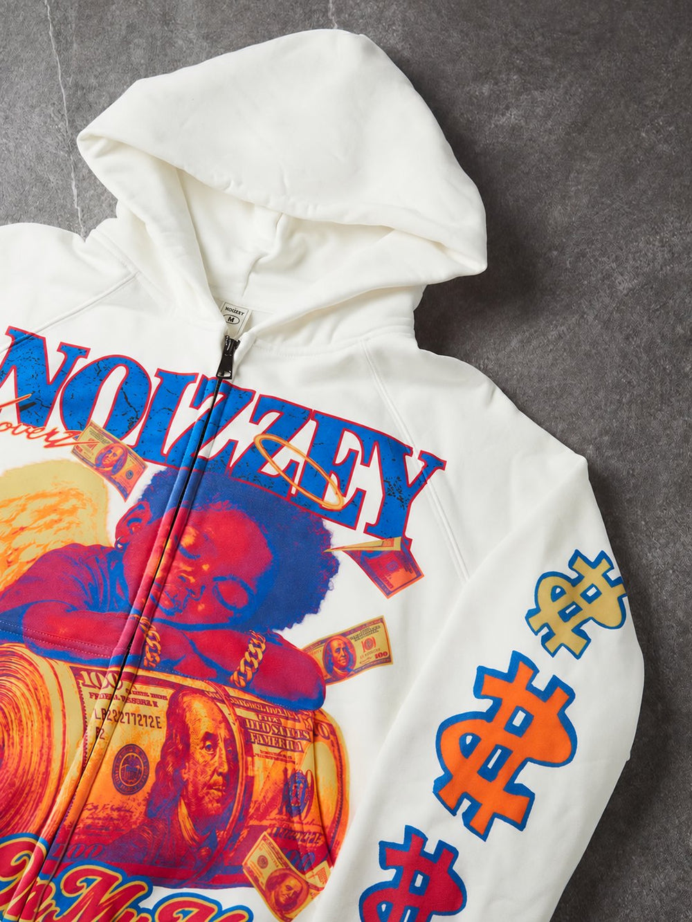 Money On My Mind Siyah Unisex Fermuarlı Sweatshirt
