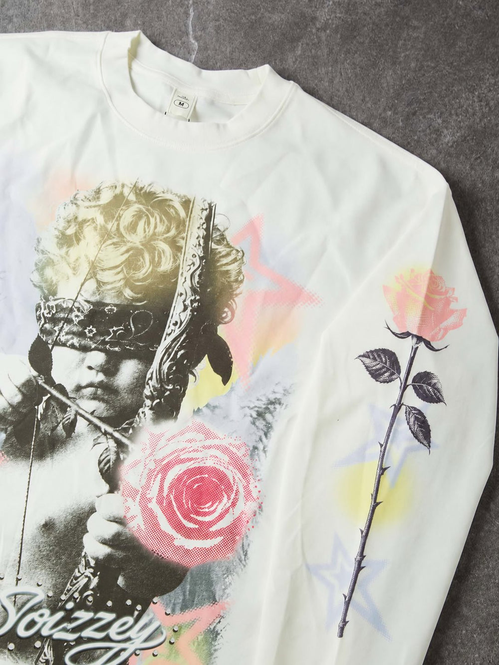 Blind Cupid Beyaz Unisex Uzun Kollu Tişört