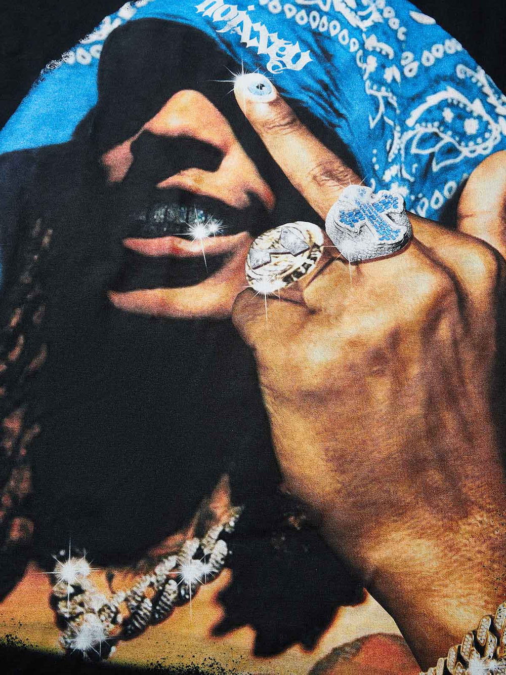 Mavi Bandana Figür Unisex Tişört