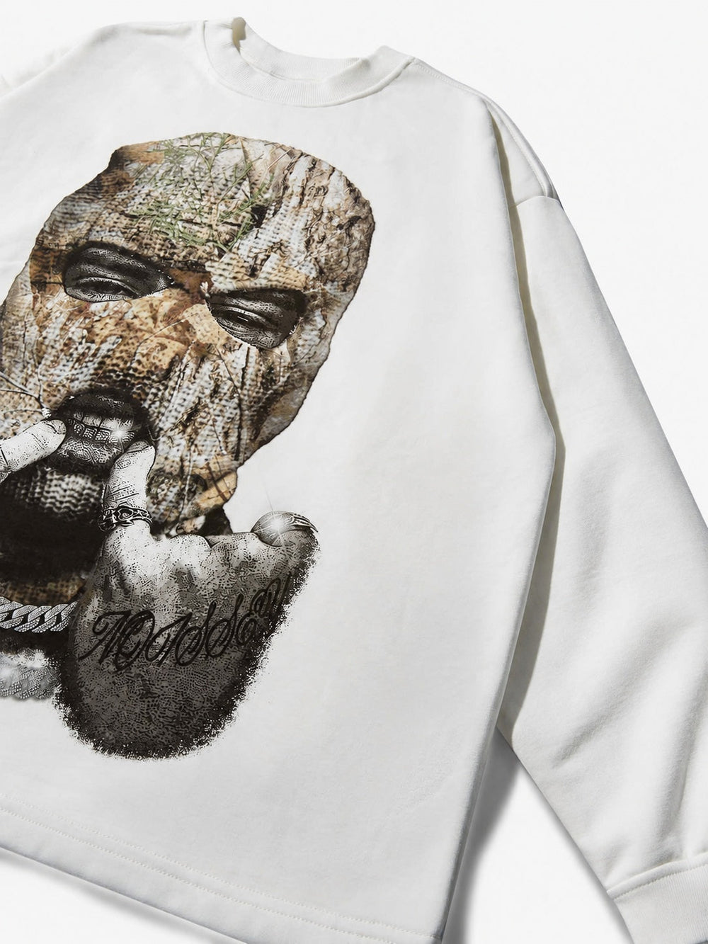 Ahşap Maske Unisex Uzun Kollu Tişört