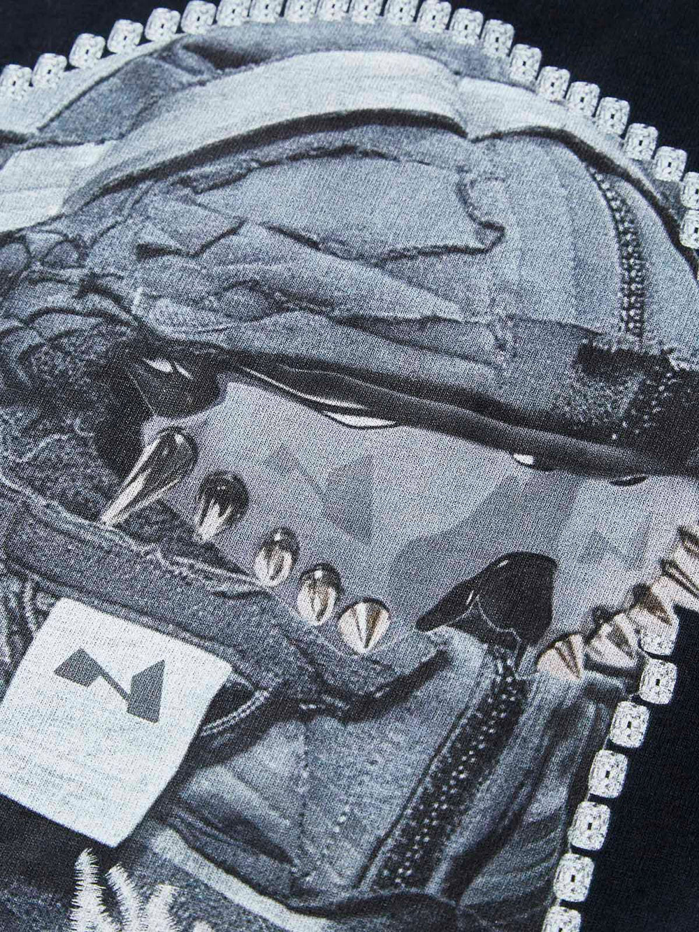 Motion Back Siyah Kolaj Unisex Tişört