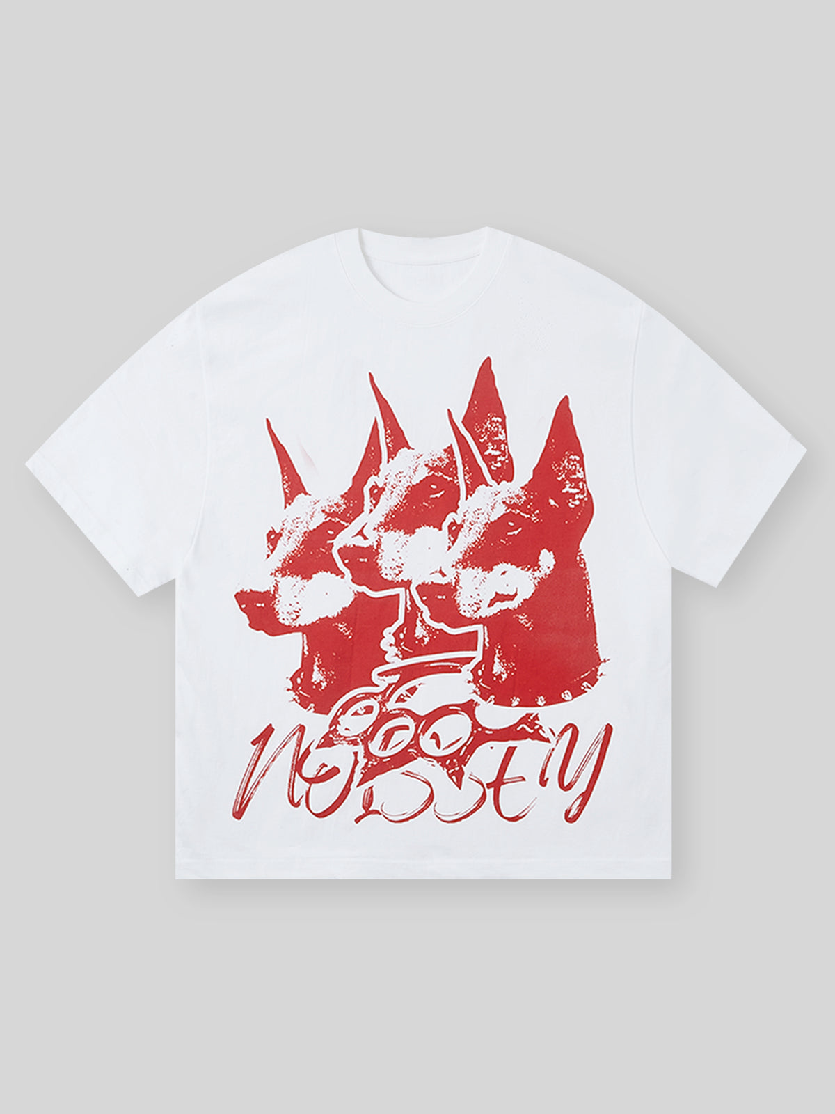 Motion Back Üçlü Doberman Kırmızı Unisex Tişört