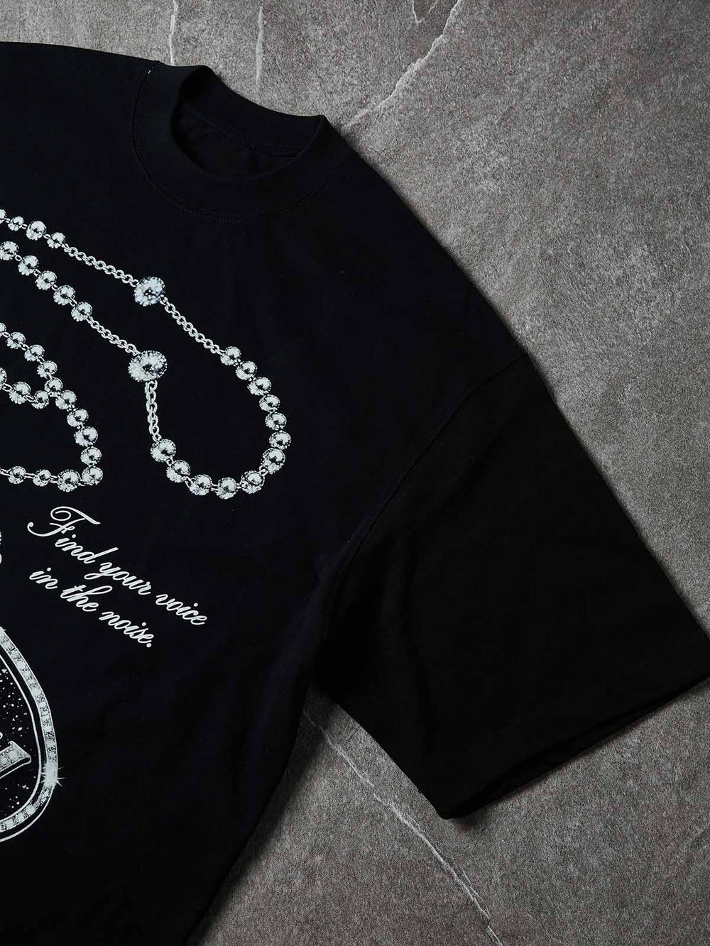Diamond Chain Archive Siyah Unisex Tişört