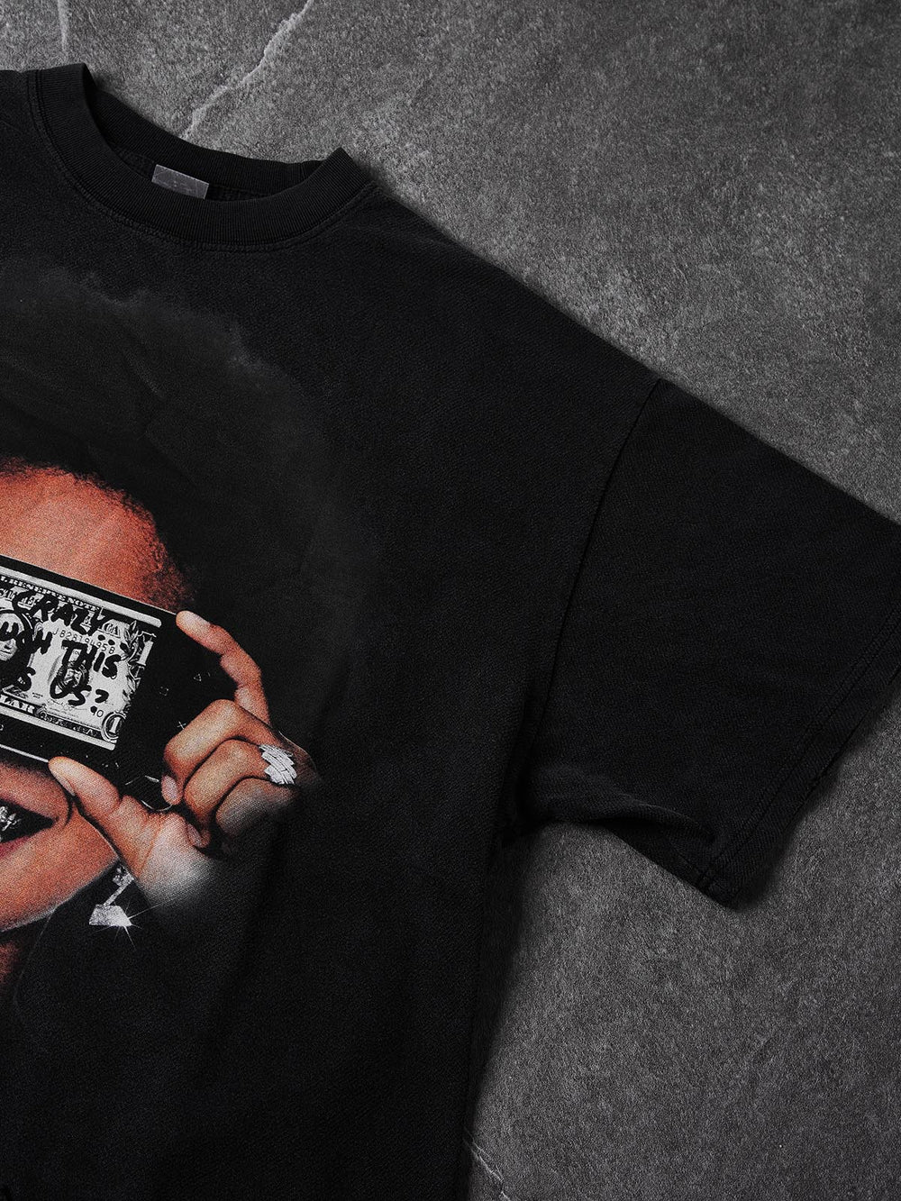 PSP Dollar Grillz Siyah Unisex Tişört