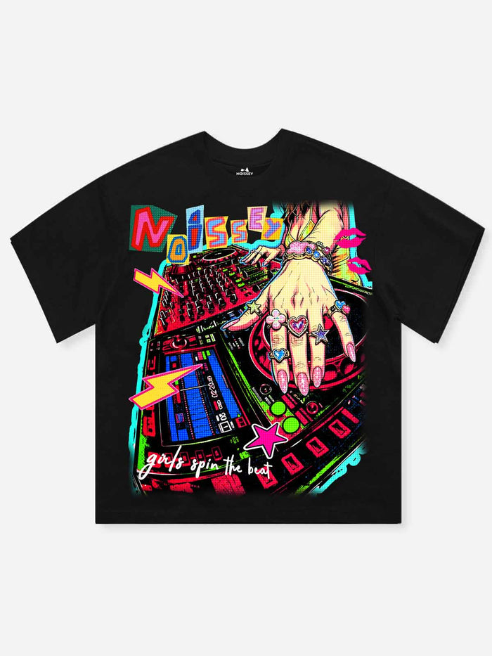 Pop DJ Siyah Unisex Tişört