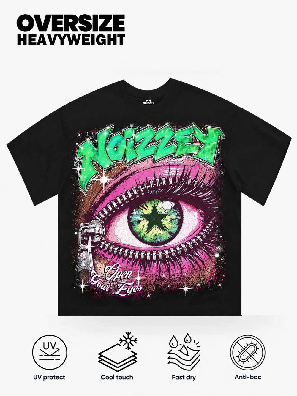 Open Your Eyes Siyah Unisex Tişört