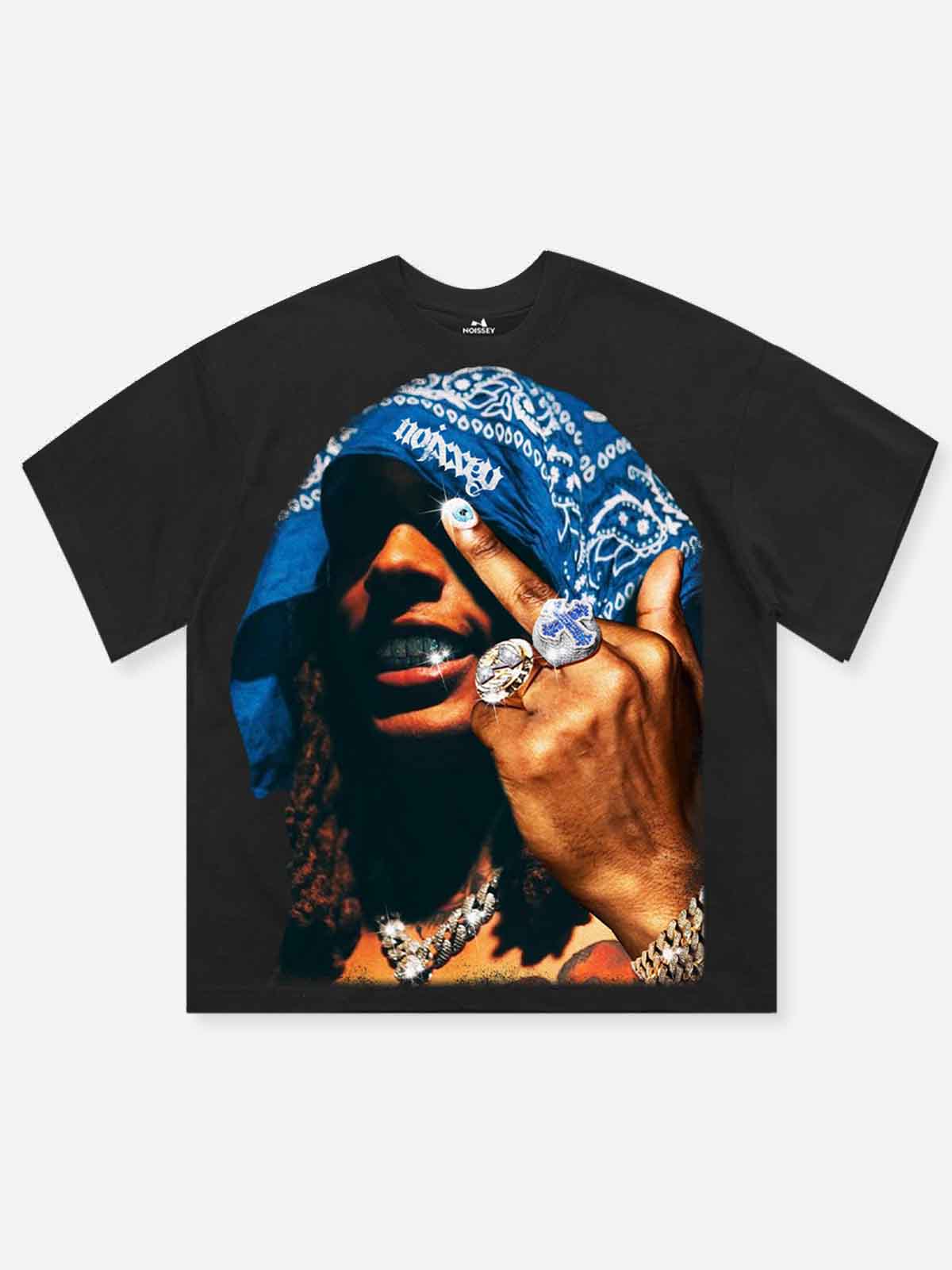 Mavi Bandana Figür Unisex Tişört