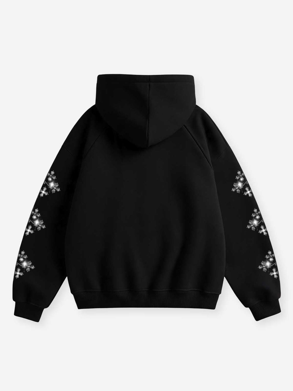 Gotik Haç Siyah Unisex Fermuarlı Sweatshirt