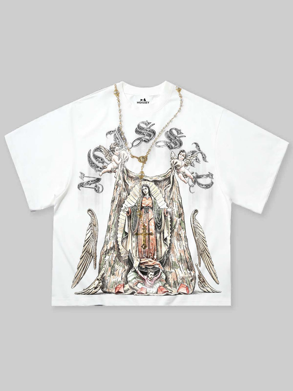 Virgin Mary & Cherubs Beyaz Unisex Tişört