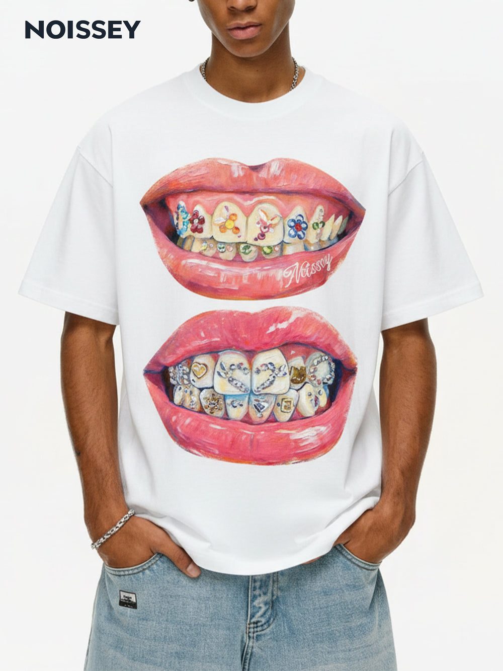 Iced Out Çizim Grillz Unisex Tişört