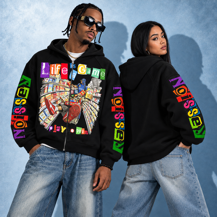Pop Süpermarket Unisex Fermuarlı Sweatshirt