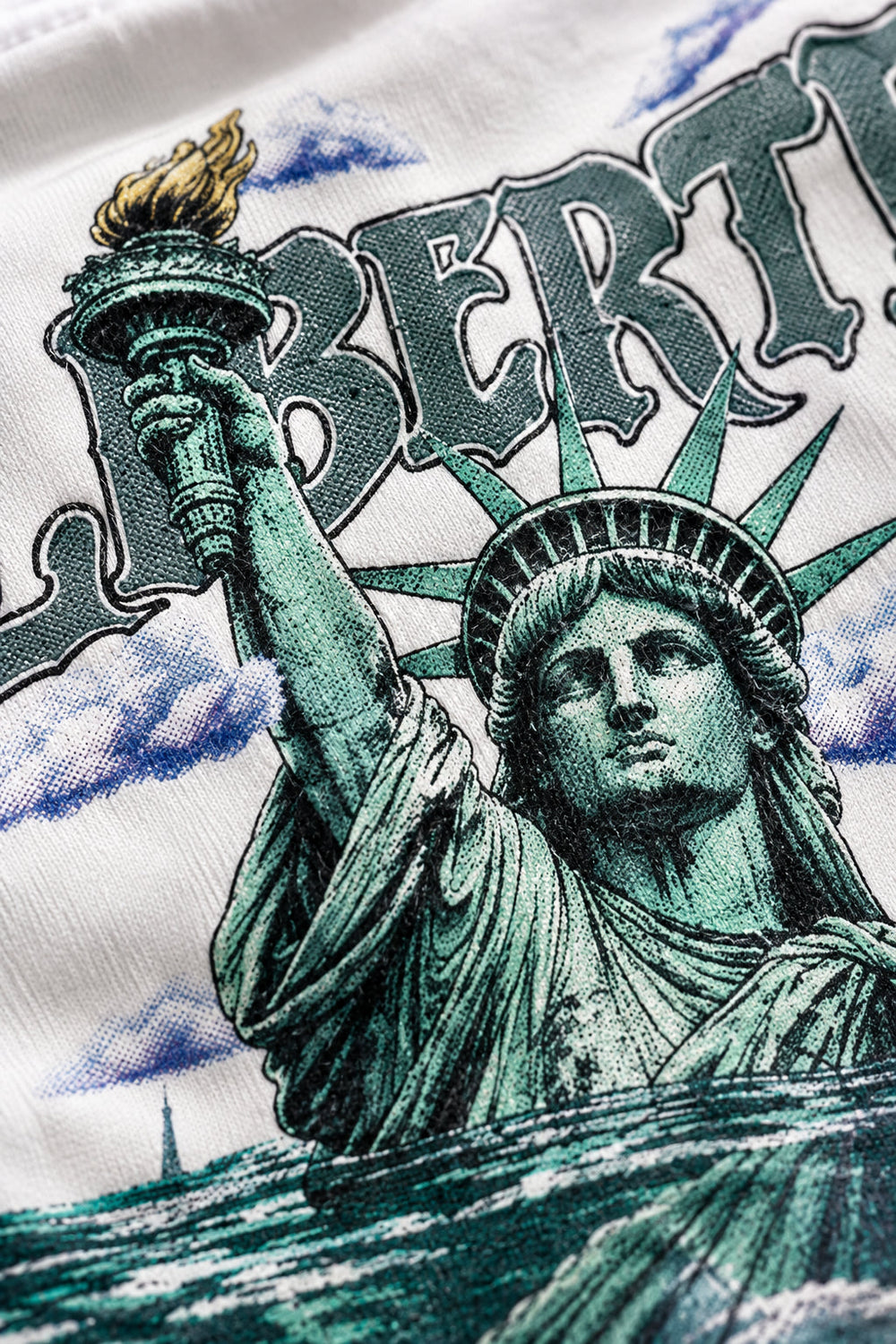 Liberty Beyaz Unisex Fermuarlı Sweatshirt