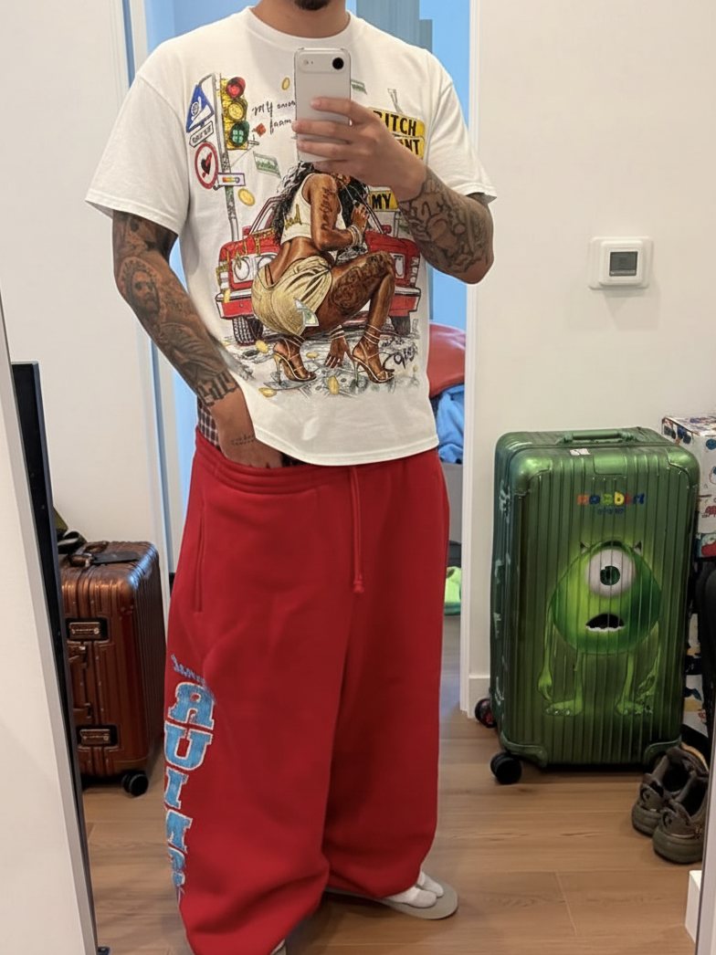 Vintage Araba Kız Beyaz Unisex Tişört