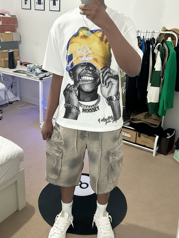 Örme Bereli Çocuk Beyaz Unisex Tişört