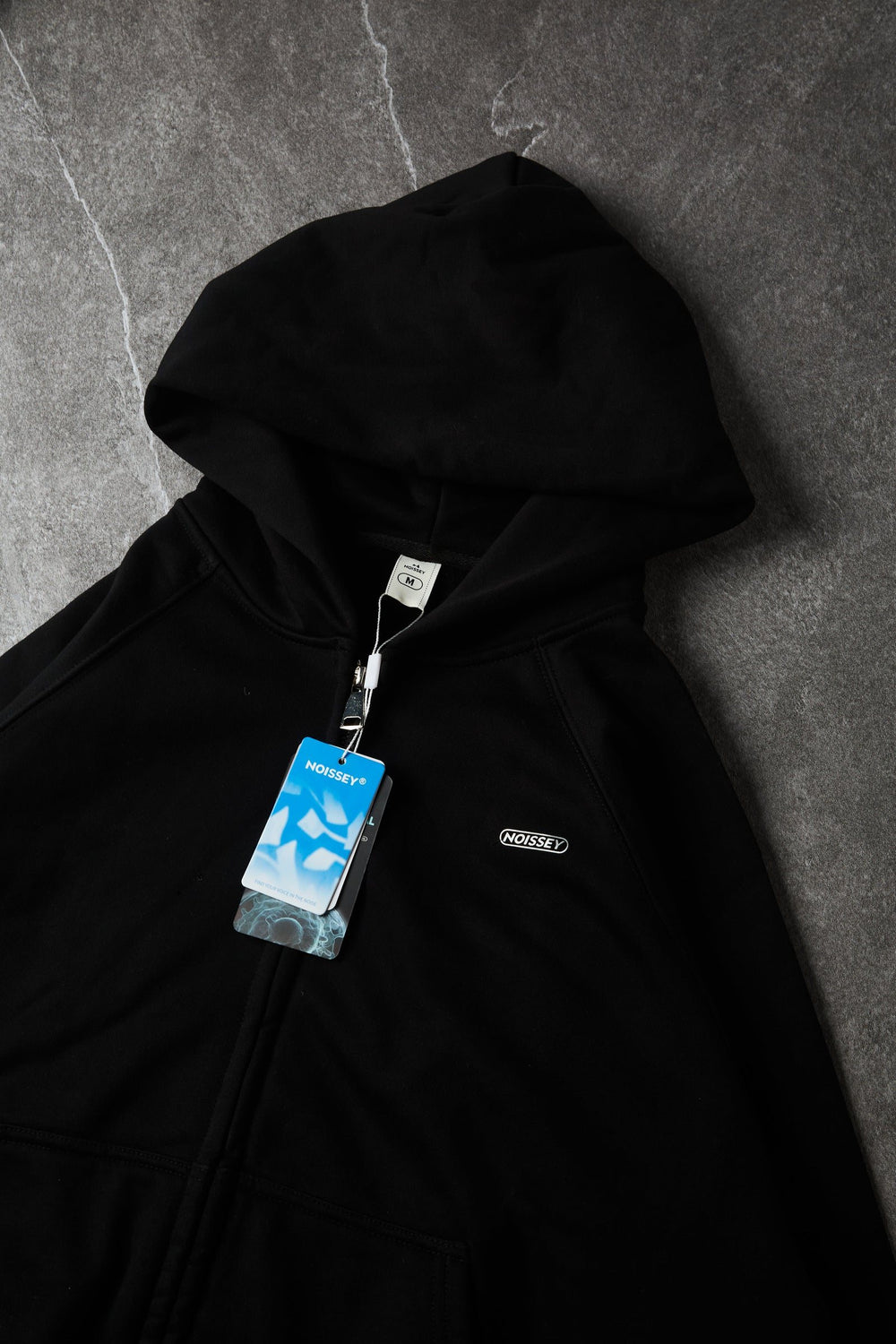 Basic Siyah Unisex Fermuarlı Sweatshirt